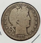 1915-D  Barber Half Dollar - Cleaned