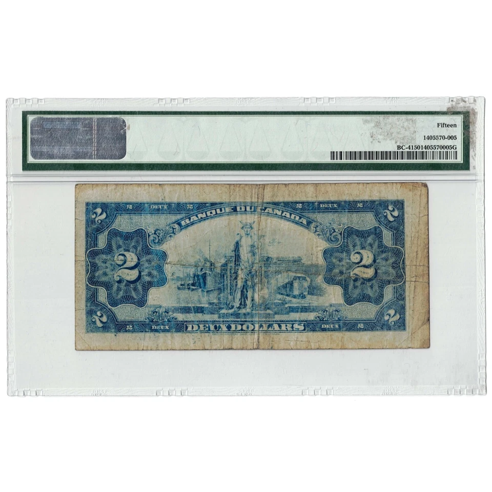 $2 1935 Bank of Canada Note French Text BC-4 - PMG F-15 - Image 2 of 2