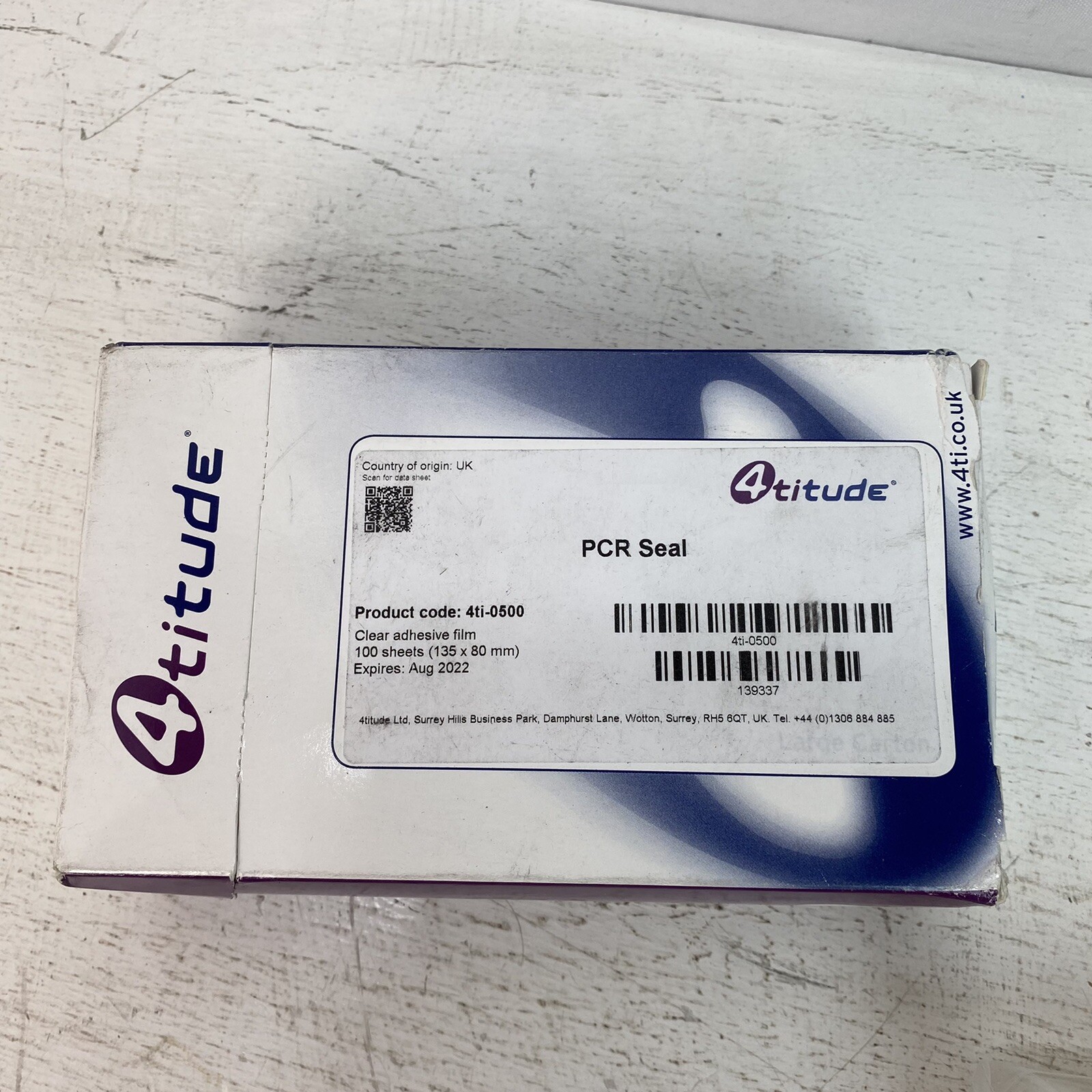 4titude PCR Seal 4ti0500 Clear Adhesive Film 100 Sheets (135X80mm) EXP