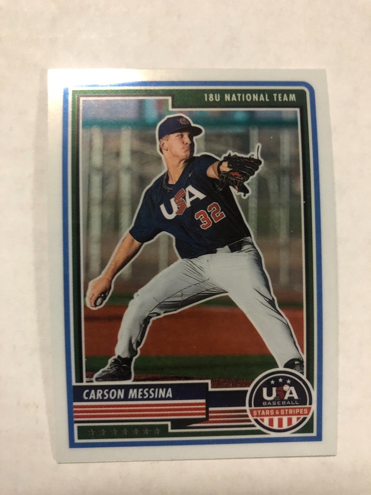 2023 Panini Stars & Stripes USA Baseball (Optichrome) 10 Carson Messina