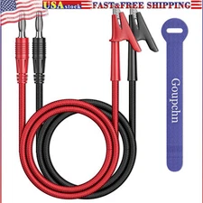 4mm Banana Plug Alligator Clip Braided Test Leads Cable Wire 3.3ft/1m 1000V 15A