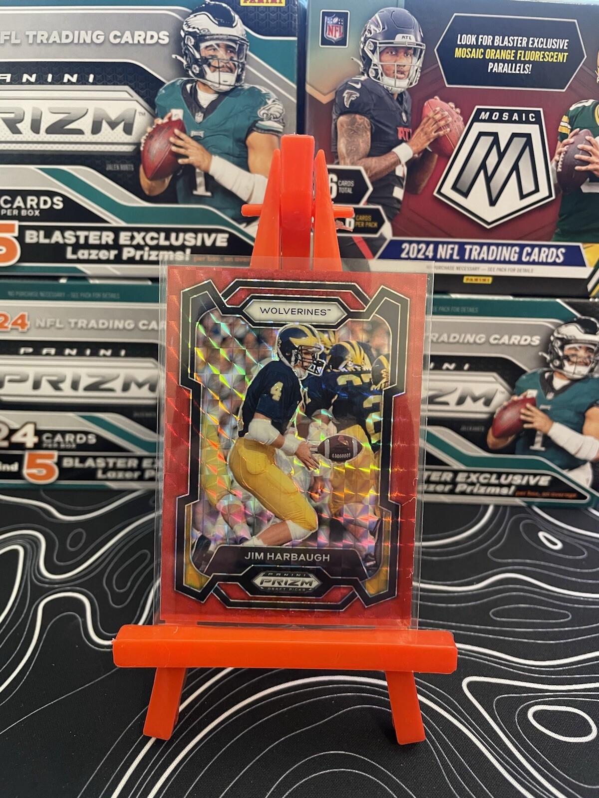 2024 Panini Prizm Draft Picks - Red Finite Prizm #50 Jim Harbaugh /125