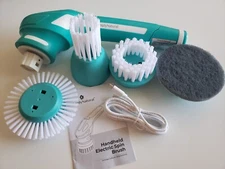 Simply Natural Handheld Electric Cordless Rechargeable 360 Spin Scrubber Brushes