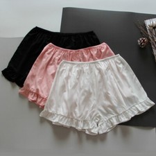 Women Ruffles Underwear Loose Slips Petticoat Knickers Shorts Cotton Bottoms