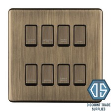 Antique Brass Screwless Switches and Sockets Flat Concealed Plate