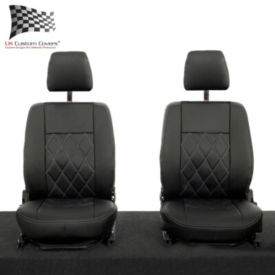 Fits Land Rover Defender 90 Front Seat Covers Leatherette (1987-2006) 1158