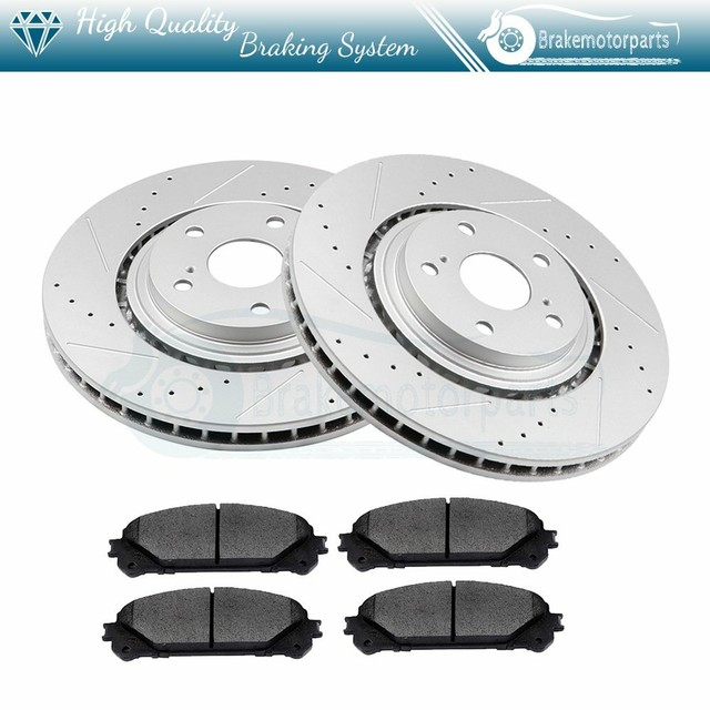 Front Brake Discs Rotors Ceramic Pads Fits Lexus NX200t Toyota Sienna