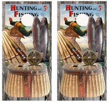 Fly Fishing Themed Cornhole Wrap Decal with Free Laminate Included