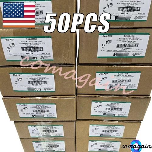 Panduit Giga TX Cat6 jack CJ688TGBU CJ688TGBL CJ688TGYL CJ688TGIW BOX OF 50.