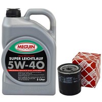 MotoröL Set 5W-40 Meguin 5 Liter + ÖLfilter FüR Citroen C5 Fiat Lancia Peugeot