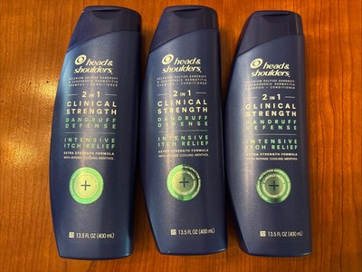 LOT OF 3 - Head & Shoulders Clinical Strength Intense Itch Relief Shampoo 13.5oz