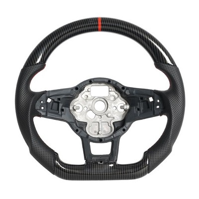 Hydro Dip Carbon Fiber Steering Wheel For VW Golf R R-Line MK7 MK7.5 GTI 15-19