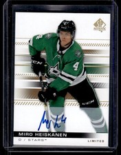 2019-20 Upper Deck SP Authentic Limited Miro Heiskanen. Auto #59