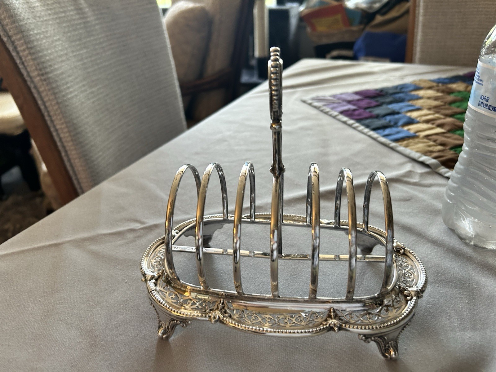 George III Georgian English Sterling Silver Toast Rack By John Brashier London
