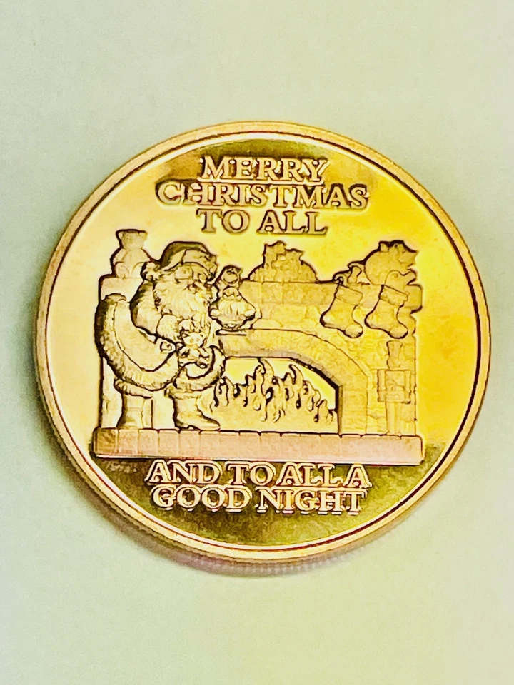 Feliz Navidad Papá Noel 21-PACK de monedas de cobre 1 onza cada una, 21 monedas,-CANCIÓN DE CAÑA Foto 2 de 4