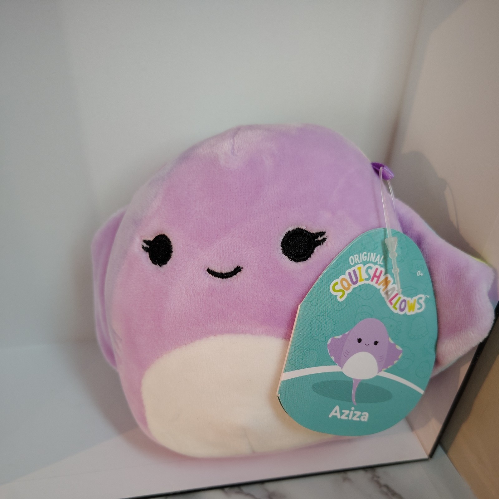 AZIZA the Stingray Purple Spotted Speckled 8” Kellytoy Squishmallows Plush Soft