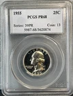 1955 Washington Quarter PCGS PR68-Cameo Details Great Eye Appeal~Perfect Luster!