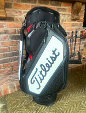 Titleist Midsize Cart Golf Bag Black/White/Red 6-Way Divider with carry strap