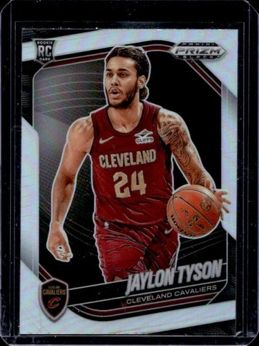 2024-25 Panini Prizm Black Jaylon Tyson RC Silver Prizm Rookie #127 Cavaliers