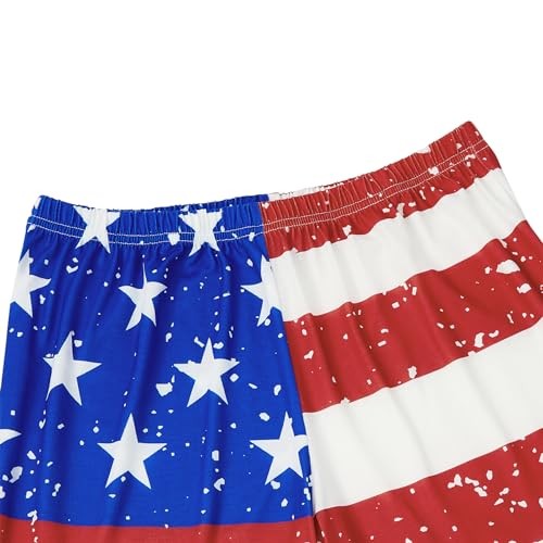 Pajamas for Women 2 Piece Lounge Sets Cartoon Pajama 3X-Large American Flag - Picture 6 of 7