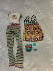 Barbie Doll Fashion Fever Love Owl Striped Pajama PJ Set Rare Nightgown Stuffy — photo 1