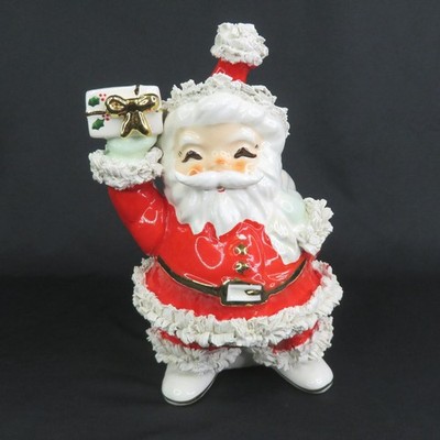 Vintage Inarco Santa Claus Planter Spaghetti E1254/R w Label Almost Perfect