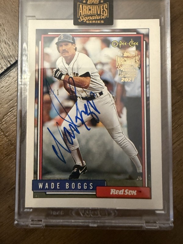 2023 Topps Archives Signature Series Wade Boggs Auto Autograph 1/1 1992 Opeechee