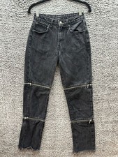 Carmar Juliette Double Zipper Classic Fit Denim Jeans Black Womens Size 24