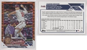 2023 Topps Series 1 Orange Foil /299 Vaughn Grissom #275 Rookie RC