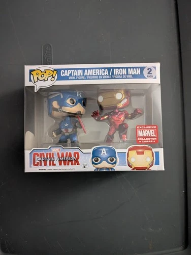 Funko Pop! Civil War Captain America & Iron Man 2 Pack MCC Vinyl Figure H02