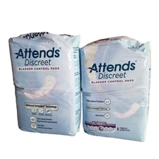 Attends Discreet Bladder Control Pads Ultimate #4 Absorbency Lot of 2
