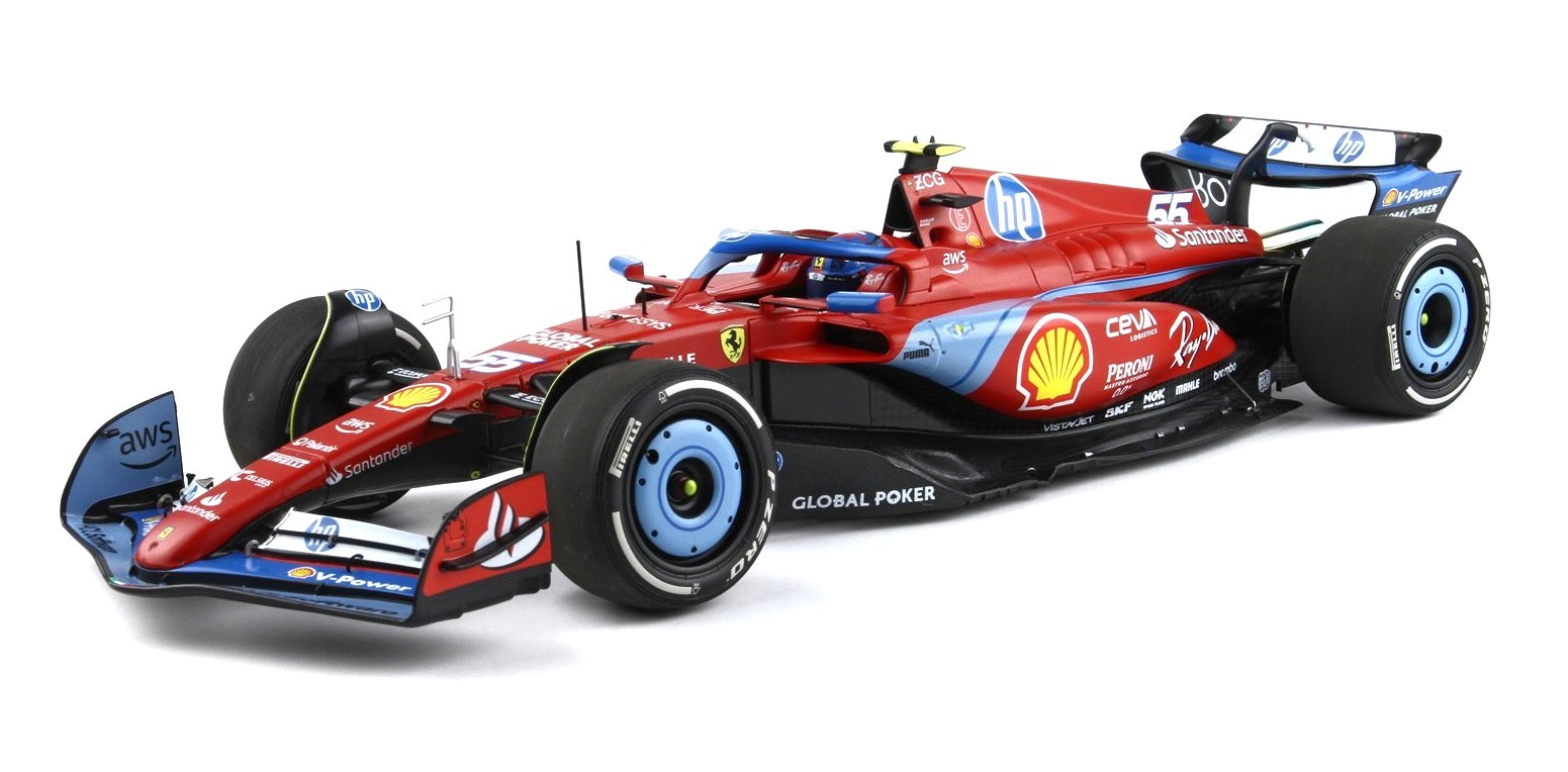 BBR Models 1/18 FERRARI SF-24 CARLOS SAINZ GP MIAMI 2024 Diecast
