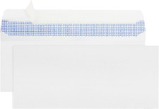  10 Security Self-Seal Envelopes Windowless 4-1/8 X 9-1/2 Inch White 500 Pack