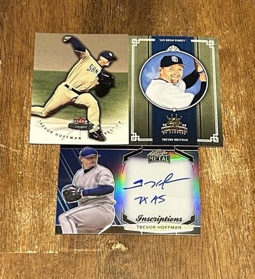 Trevor Hoffman  7X AS  Leaf Metal Signed /100- D-Kings/ Fleer (3) Card Lot!