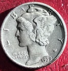1939 Mercury Dime. Free Shipping
