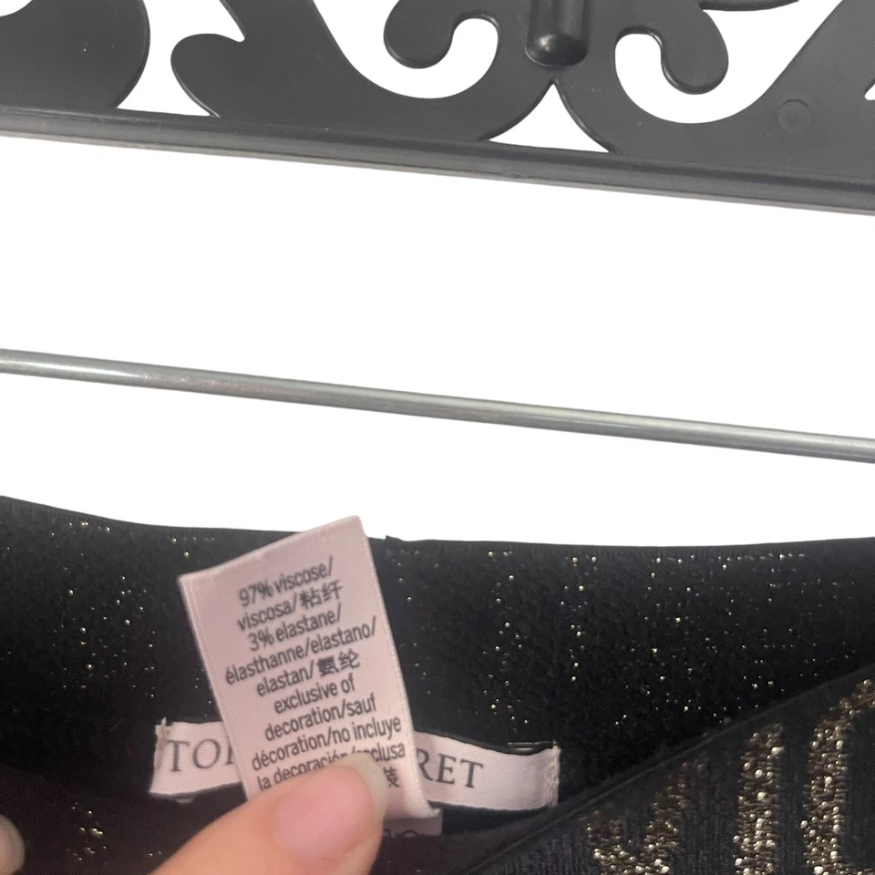 Leggings Victoria's Secret para mujer talla XS negros térmicos negros dorados Foto 4 de 4