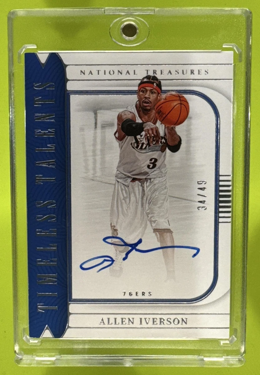 Panini Allen Iverson Basketball Autographed Sports Trading Cards