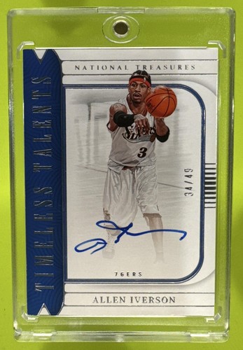 2022-23 Panini National Treasures Allen Iverson /49 Auto 76ers
