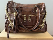 Borsa a tracolla Steve Madden Y2K marrone croc goffrata borsa a tracolla nappa