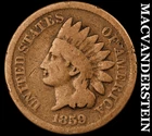 1859 Indian Head Cent- Semi Key Better Date No Reserve #J2371