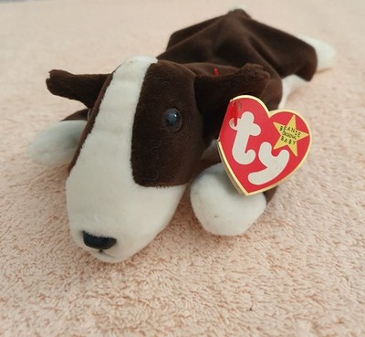 Bull Terrier Dog TY Beanie Baby Bruno - von 1997 - Sammler