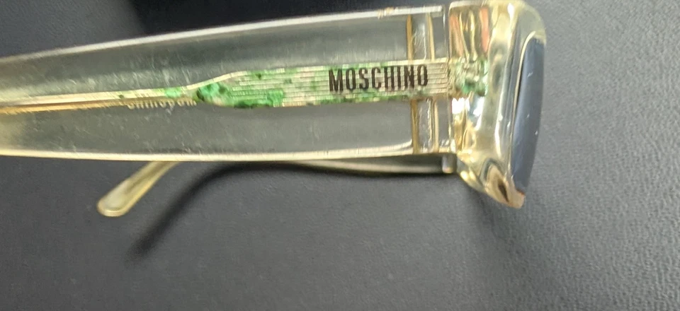Vintage Authentic Moschino Prescription Sunglasses Olive Frame - Image 3 of 4