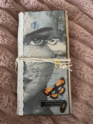 Junk Journal Album Handtaschenjournal Handarbeit Scrapbook Unikat Grunge Vintage