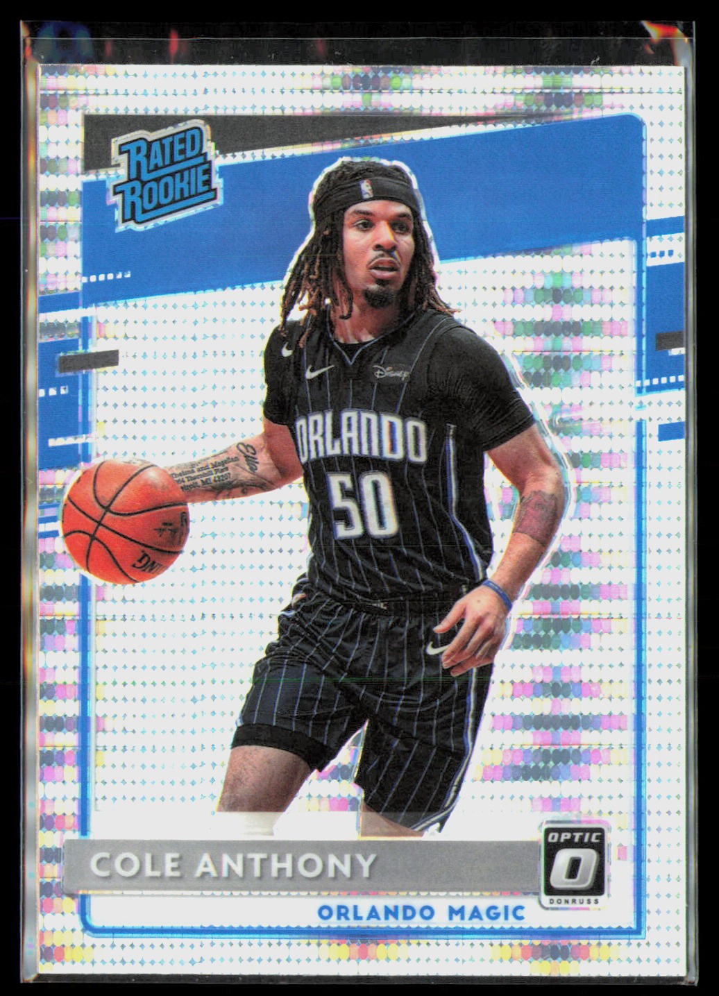2020-21 Donruss Optic Cole Anthony #165 Silver Pulsar