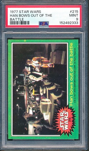 1977 Topps Star Wars #215 Han bows out of the battle
