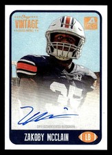 2021 ONYX VINTAGE ZAKOBY MCCLAIN CAZM BLUE SIGNATURES RC AUTOGRAPH /400 AUBURN