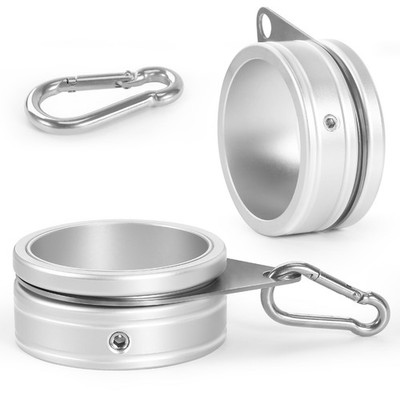 Anovo 2in Aluminum Flag Pole Rings 360° Rotating Swivel w/ Carabiner, 2Pack