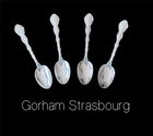4 Pc Lot Of Gorham Strasbourg Sterling Silver Oval Soup Spoons 175 g NO RESERVE