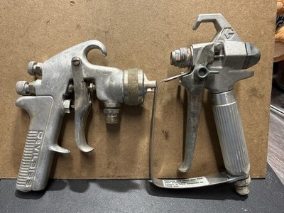VTG DeVilbiss JGA Spray Gun Conventional Air Paint & Chicago SH2 E168 Spray Gun