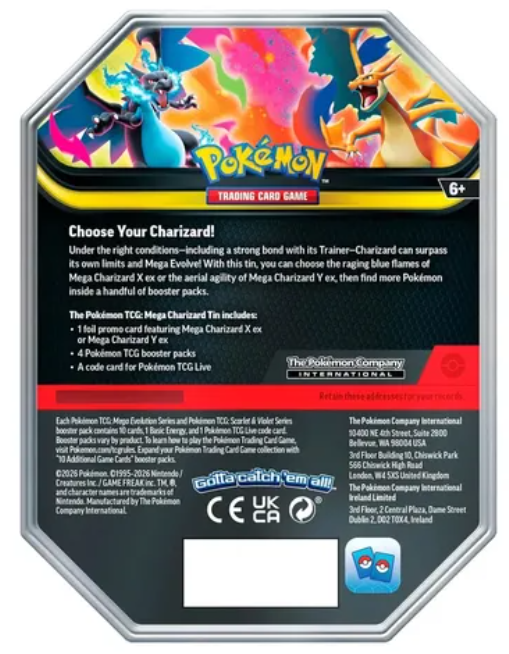 Pokemon TCG: Mega Charizard Tin (Mega Charizard X) | eBay